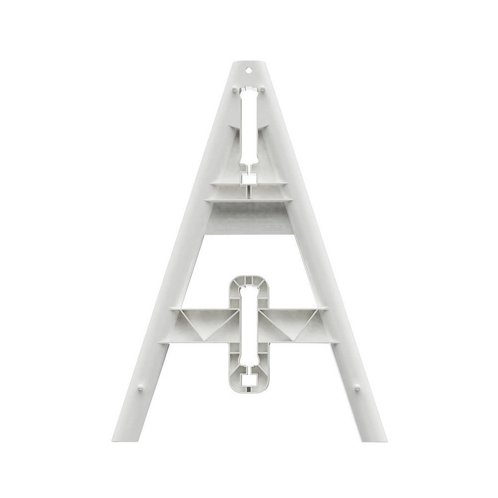 Pedestrian Barrier Barricade Leg: Plastic, White, Use with Omni A-FRAME Barricade