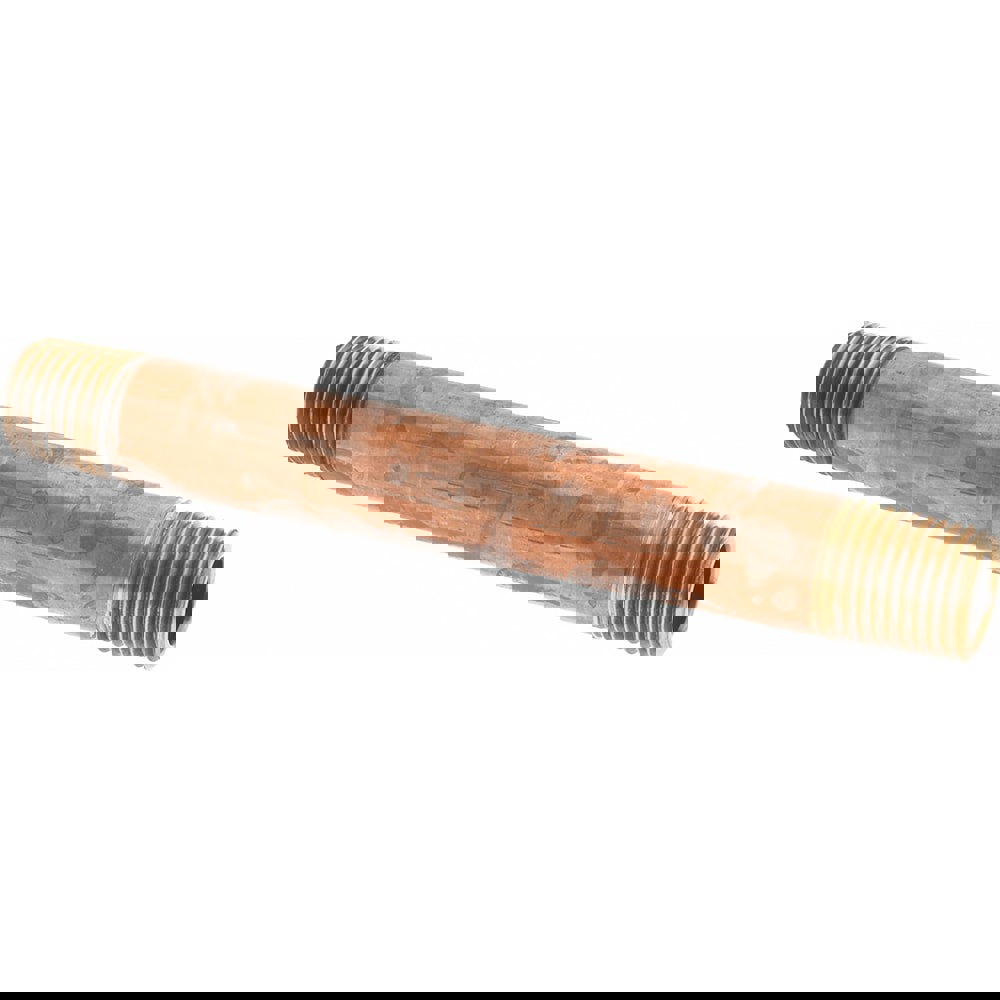 Brass Pipe Nipple: Threaded on Both Ends, 4