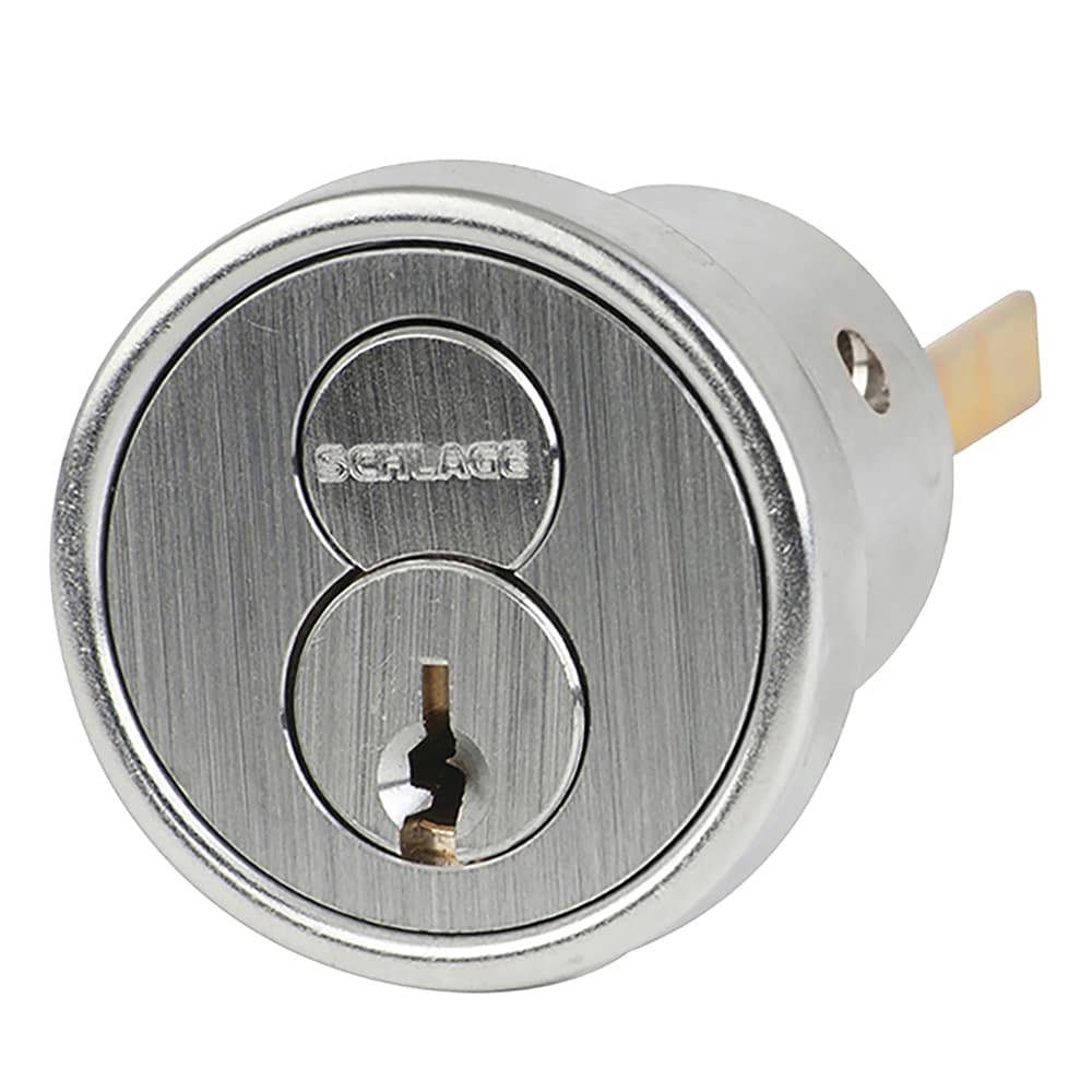 Cylinders; Type: Rim ; Keying: E Keyway ; Number of Pins: 6 ; Finish/Coating: Satin Chrome