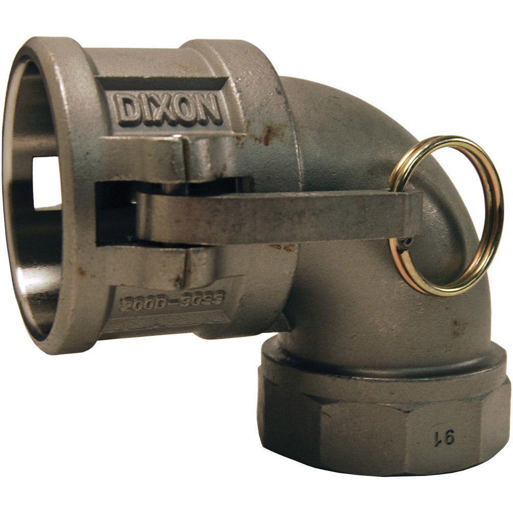 Suction & Discharge Hose Couplings; Type: Type D Elbow ; Coupling Type: Cam & Groove ; Coupling Descriptor: Coupler x 900 FNPT ; Material: Stainless Steel ; Coupler Size (Fractional Inch): 2 ; Thread Size: 2