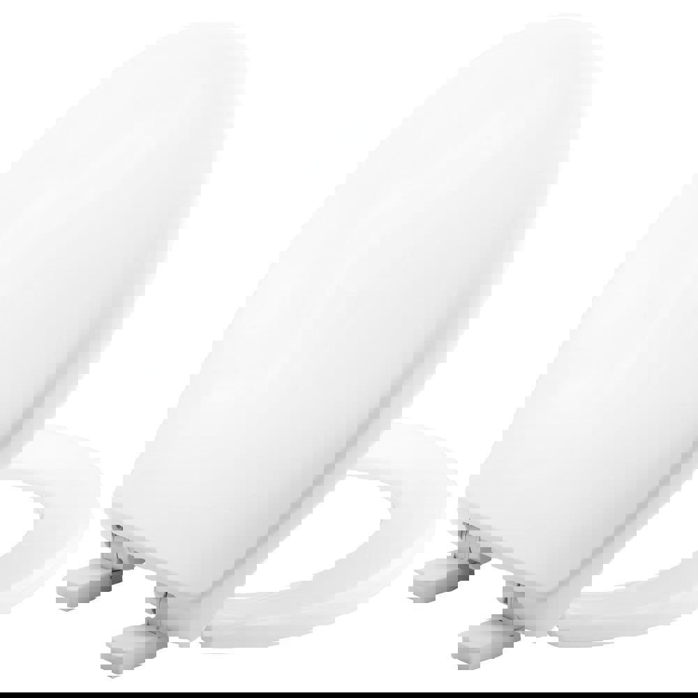 Toilet Seats; Type: Standard; Closed ; Style: Round ; Material: Plastic ; Color: White ; Outside Width: 14.375in (Inch); Inside Width: 8.3750in (Inch)