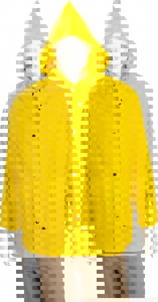 Rain Jacket: Size Large, Yellow, Polyester