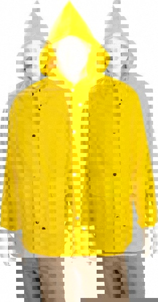 Rain Jacket: Size 2X-Large, Yellow, Polyester
