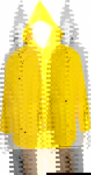 Rain Jacket: Size X-Large, Yellow, Polyester