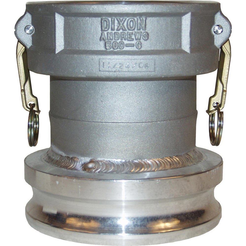 Suction & Discharge Hose Couplings; Type: 2 x 1 Type DA Jump Size Coupling ; Coupling Type: Cam & Groove ; Coupling Descriptor: Jump Size Coupler x Adapter ; Material: Aluminum ; Coupler Size (Fractional Inch): 2 ; Thread Size: Non-Threaded