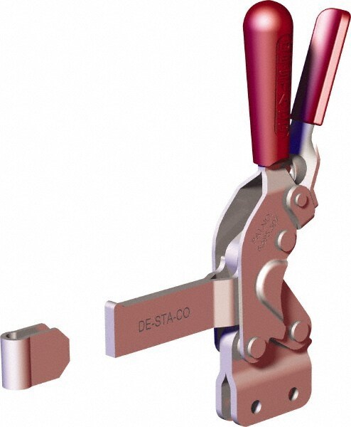 Manual Hold-Down Toggle Clamp: Vertical, 1,400.56 lb Capacity, Solid Bar, Straight Base