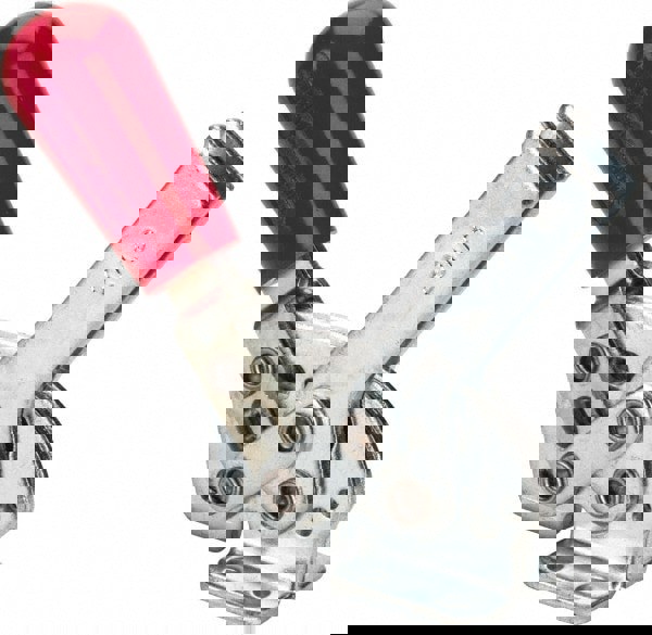 Manual Hold-Down Toggle Clamp: Horizontal, 295 lb Capacity, U-Bar, Flanged Base