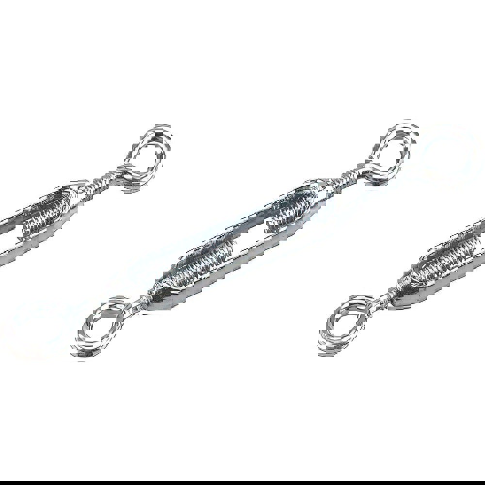 Turnbuckles; Turnbuckle Type: Eye & Eye ; Working Load Limit: 88 lb ; Thread Size: 1/4 in ; Turn-up: 7.625in ; Closed Length: 5.89in ; Material: Steel