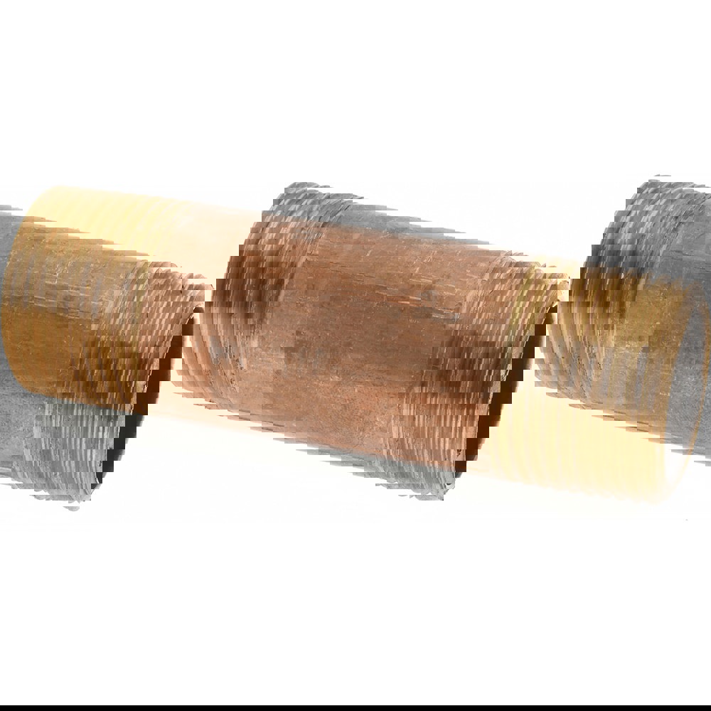 Brass Pipe Nipple: Threaded on Both Ends, 4