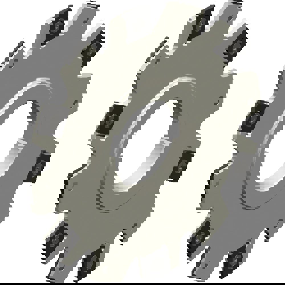 Indexable Slotting Cutter: 10 mm Cutting Width, 124.99 mm Cutter Dia, Arbor Connection, 32.5 mm Max Depth of Cut, 40 mm Hole