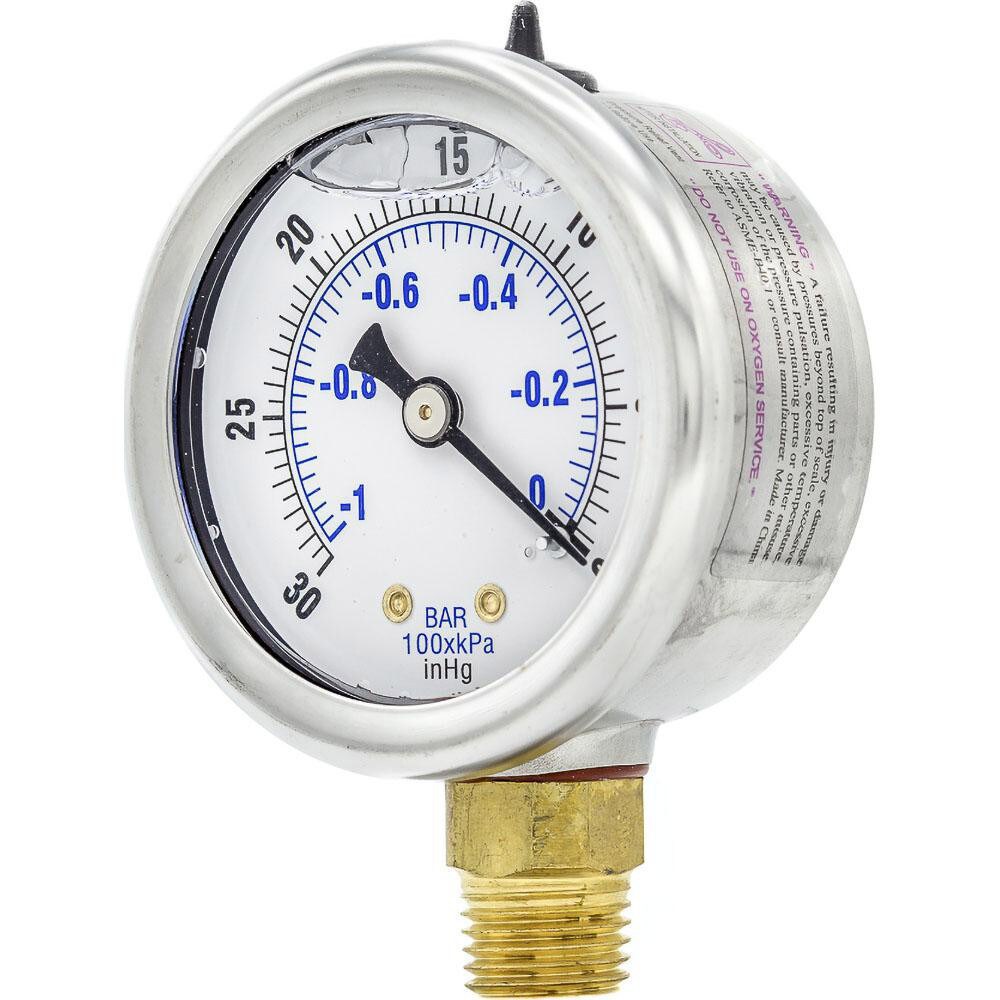 Pressure Gauges; Gauge Type: Industrial Pressure Gauges ; Scale Type: Dual ; Accuracy (%): 3-2-3% ; Dial Type: Analog ; Thread Type: 1/4