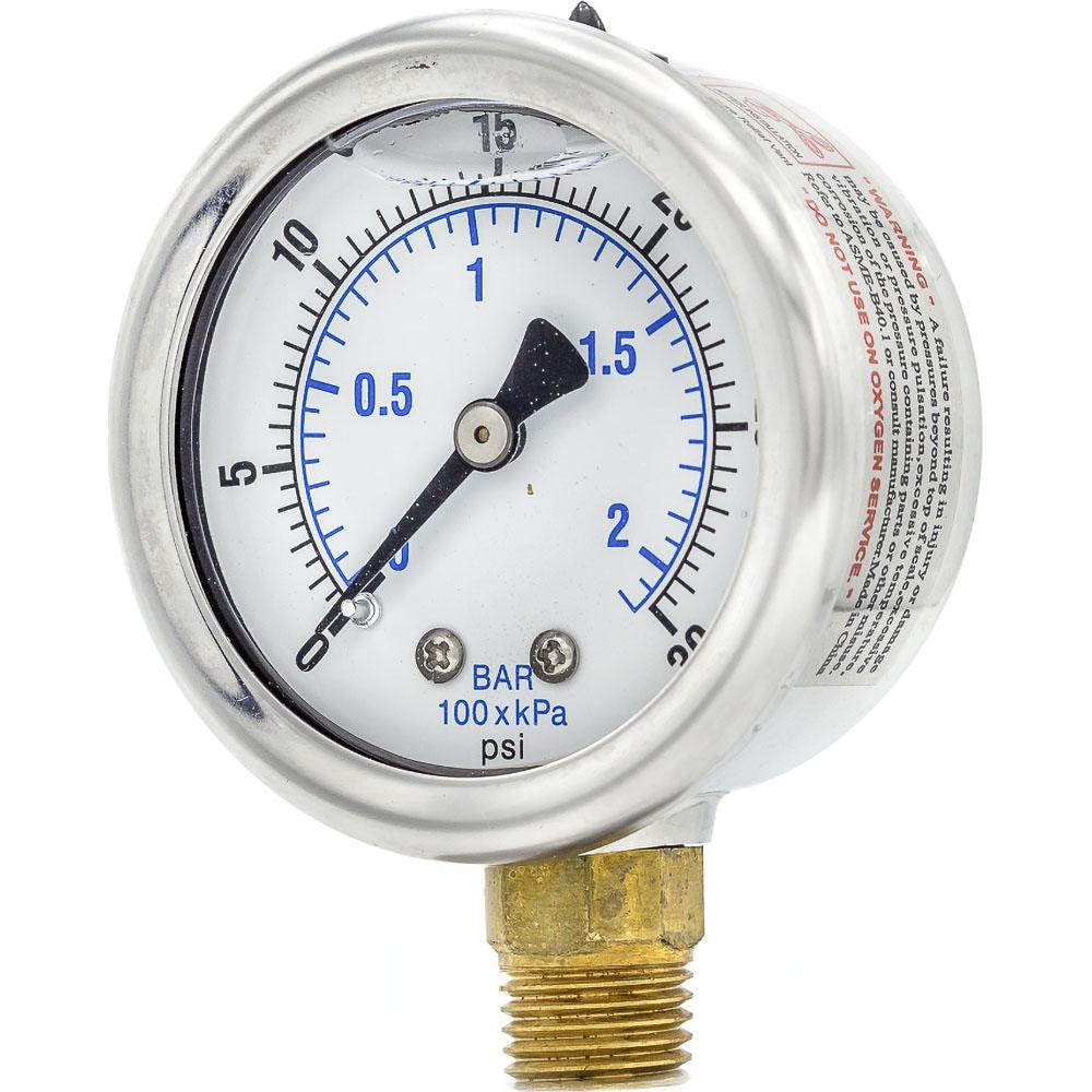 Pressure Gauges; Gauge Type: Industrial Pressure Gauges ; Scale Type: Dual ; Accuracy (%): 3-2-3% ; Dial Type: Analog ; Thread Type: 1/4