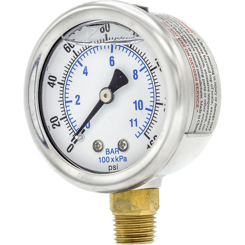 Pressure Gauges; Gauge Type: Industrial Pressure Gauges ; Scale Type: Dual ; Accuracy (%): 3-2-3% ; Dial Type: Analog ; Thread Type: 1/4