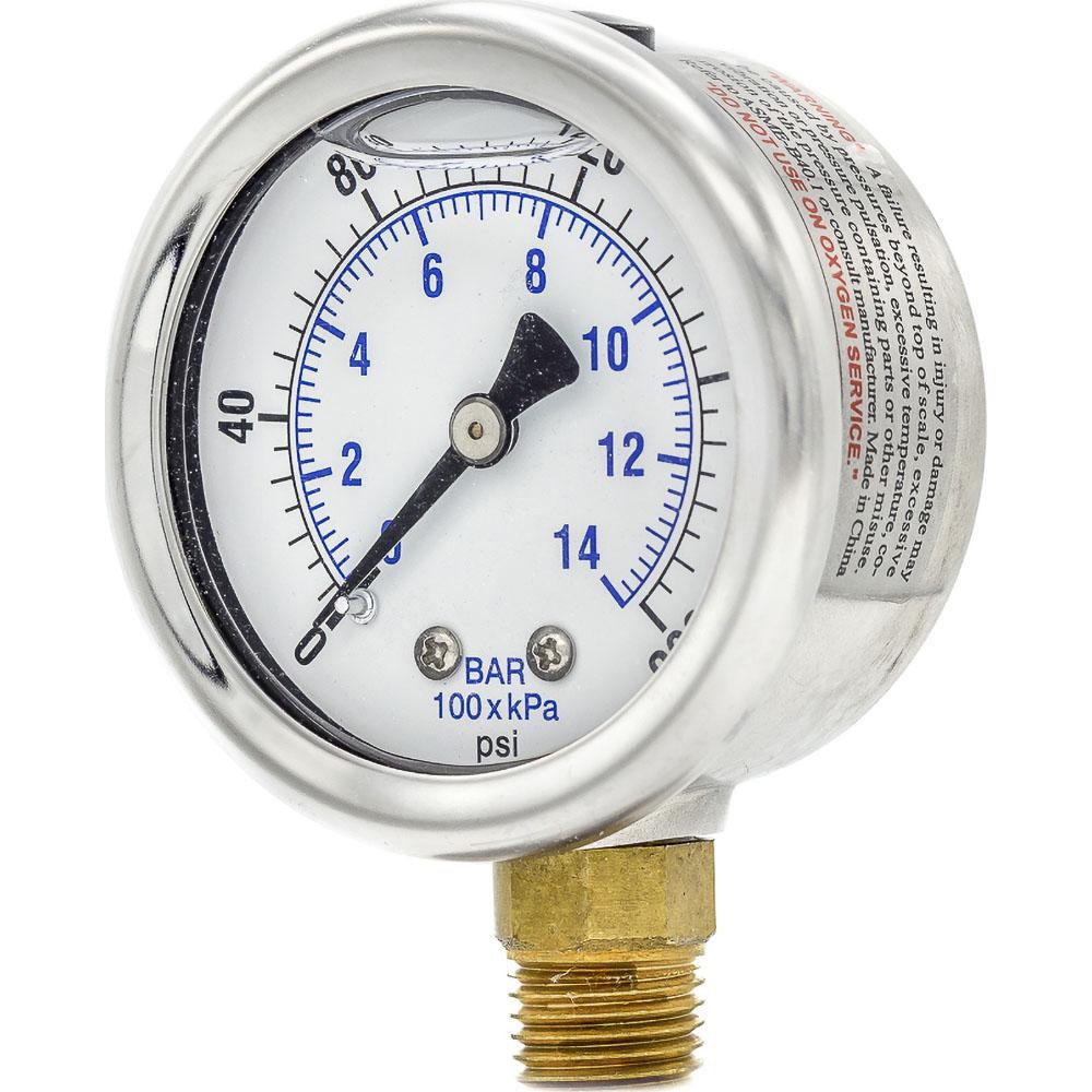 Pressure Gauges; Gauge Type: Industrial Pressure Gauges ; Scale Type: Dual ; Accuracy (%): 3-2-3% ; Dial Type: Analog ; Thread Type: 1/4