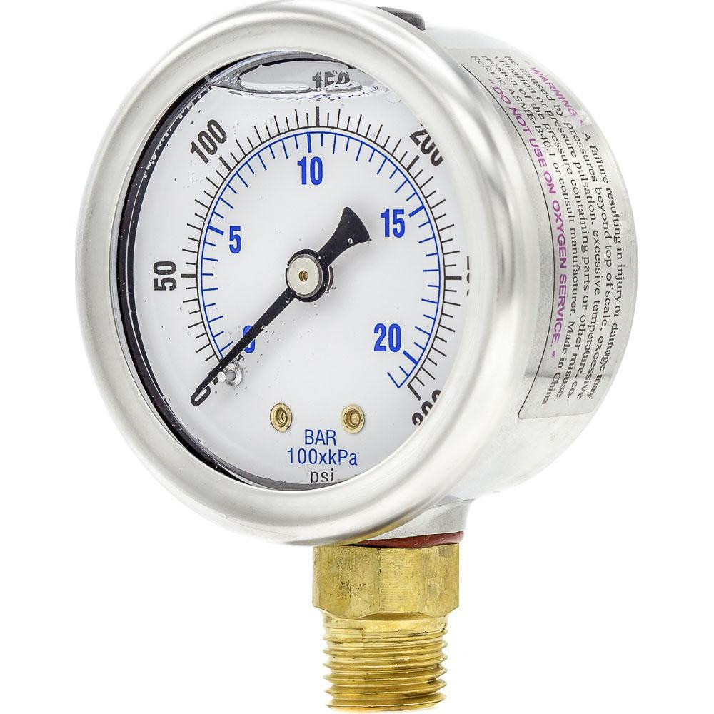 Pressure Gauges; Gauge Type: Industrial Pressure Gauges ; Scale Type: Dual ; Accuracy (%): 3-2-3% ; Dial Type: Analog ; Thread Type: 1/4