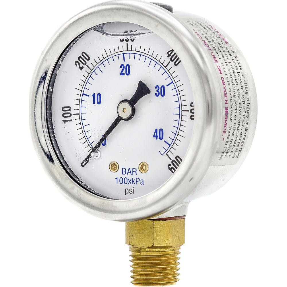 Pressure Gauges; Gauge Type: Industrial Pressure Gauges ; Scale Type: Dual ; Accuracy (%): 3-2-3% ; Dial Type: Analog ; Thread Type: 1/4