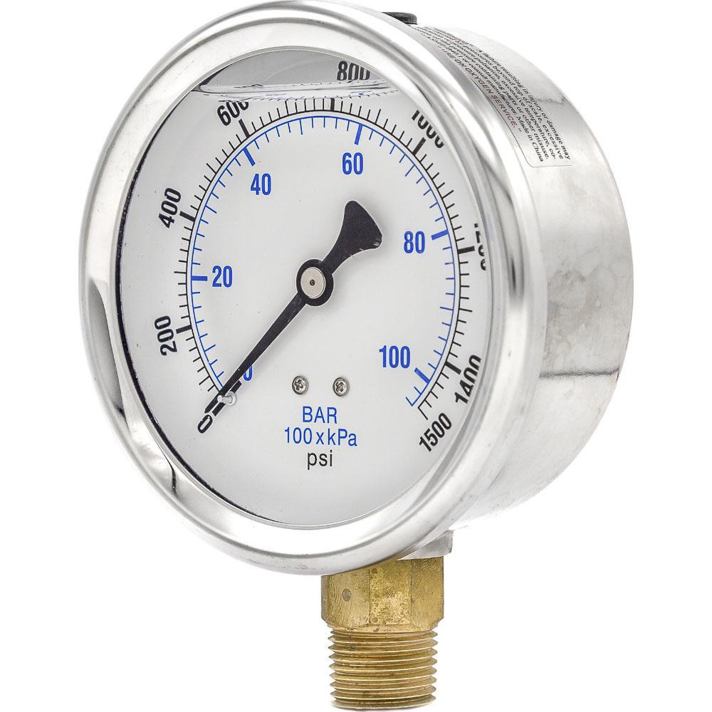 Pressure Gauges; Gauge Type: Industrial Pressure Gauges ; Scale Type: Dual ; Accuracy (%): 2-1-2% ; Dial Type: Analog ; Thread Type: NPT ; Bourdon Tube Material: Bronze