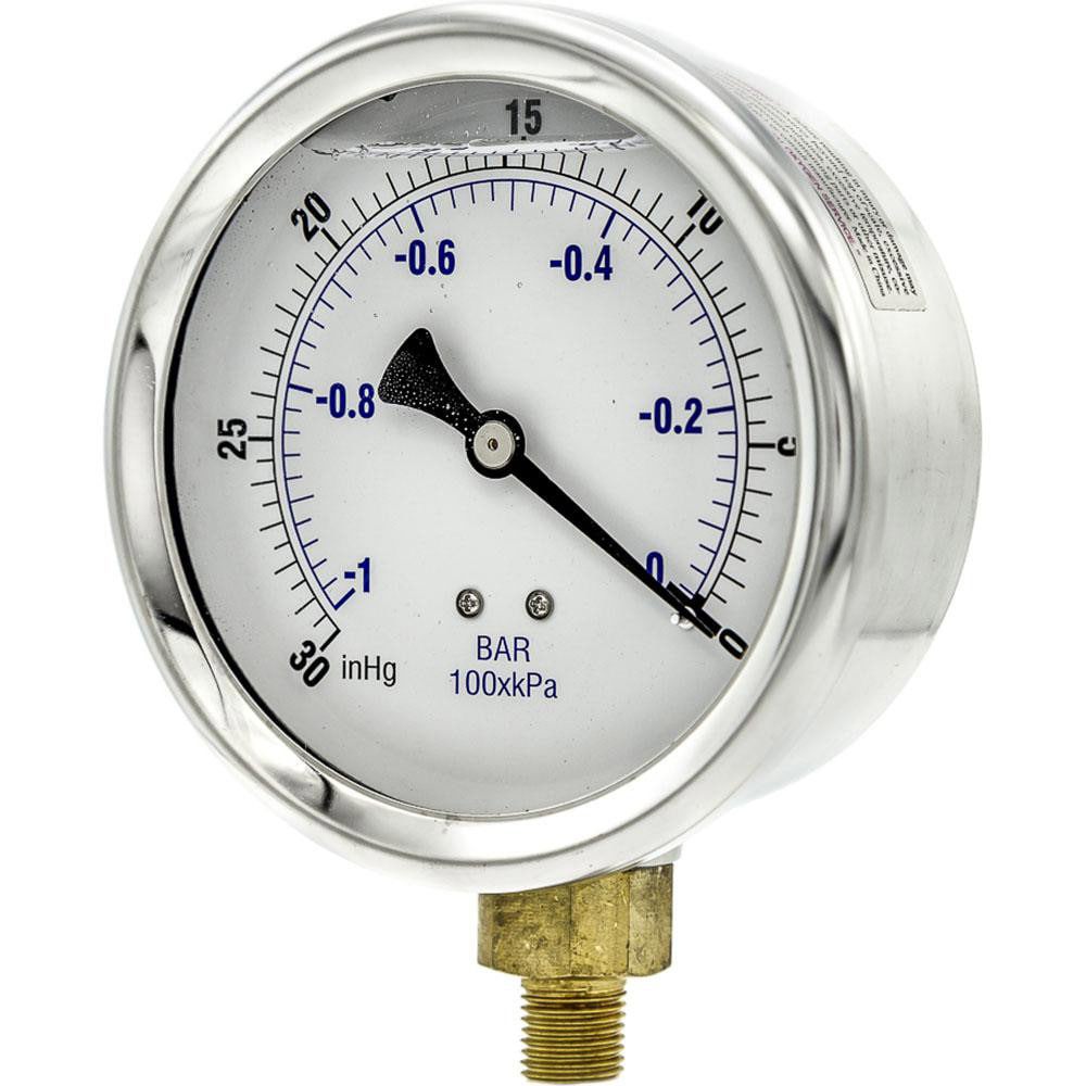 Pressure Gauges; Gauge Type: Industrial Pressure Gauges ; Scale Type: Dual ; Accuracy (%): 2-1-2% ; Dial Type: Analog ; Thread Type: 1/4