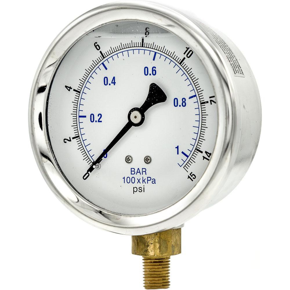 Pressure Gauges; Gauge Type: Industrial Pressure Gauges ; Scale Type: Dual ; Accuracy (%): 2-1-2% ; Dial Type: Analog ; Thread Type: 1/4