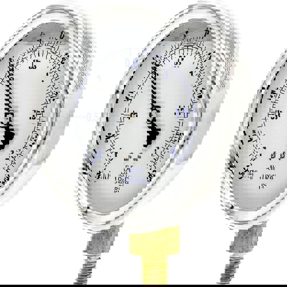 Pressure Gauges; Gauge Type: Industrial Pressure Gauges ; Scale Type: Dual ; Accuracy (%): 2-1-2% ; Dial Type: Analog ; Thread Type: 1/4
