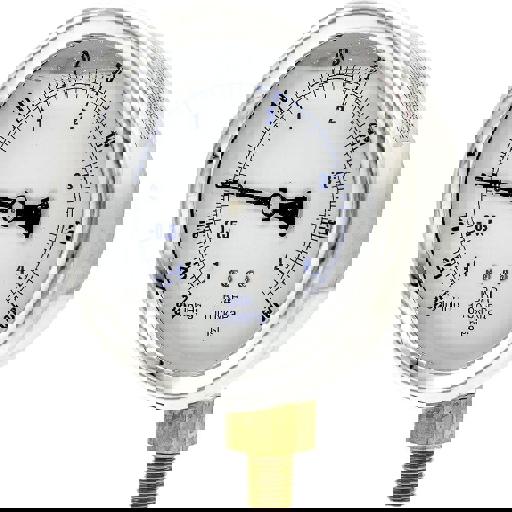 Pressure Gauges; Gauge Type: Industrial Pressure Gauges ; Scale Type: Dual ; Accuracy (%): 2-1-2% ; Dial Type: Analog ; Thread Type: 1/4