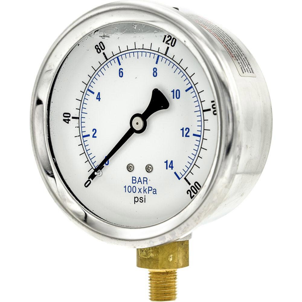 Pressure Gauges; Gauge Type: Industrial Pressure Gauges ; Scale Type: Dual ; Accuracy (%): 2-1-2% ; Dial Type: Analog ; Thread Type: 1/4