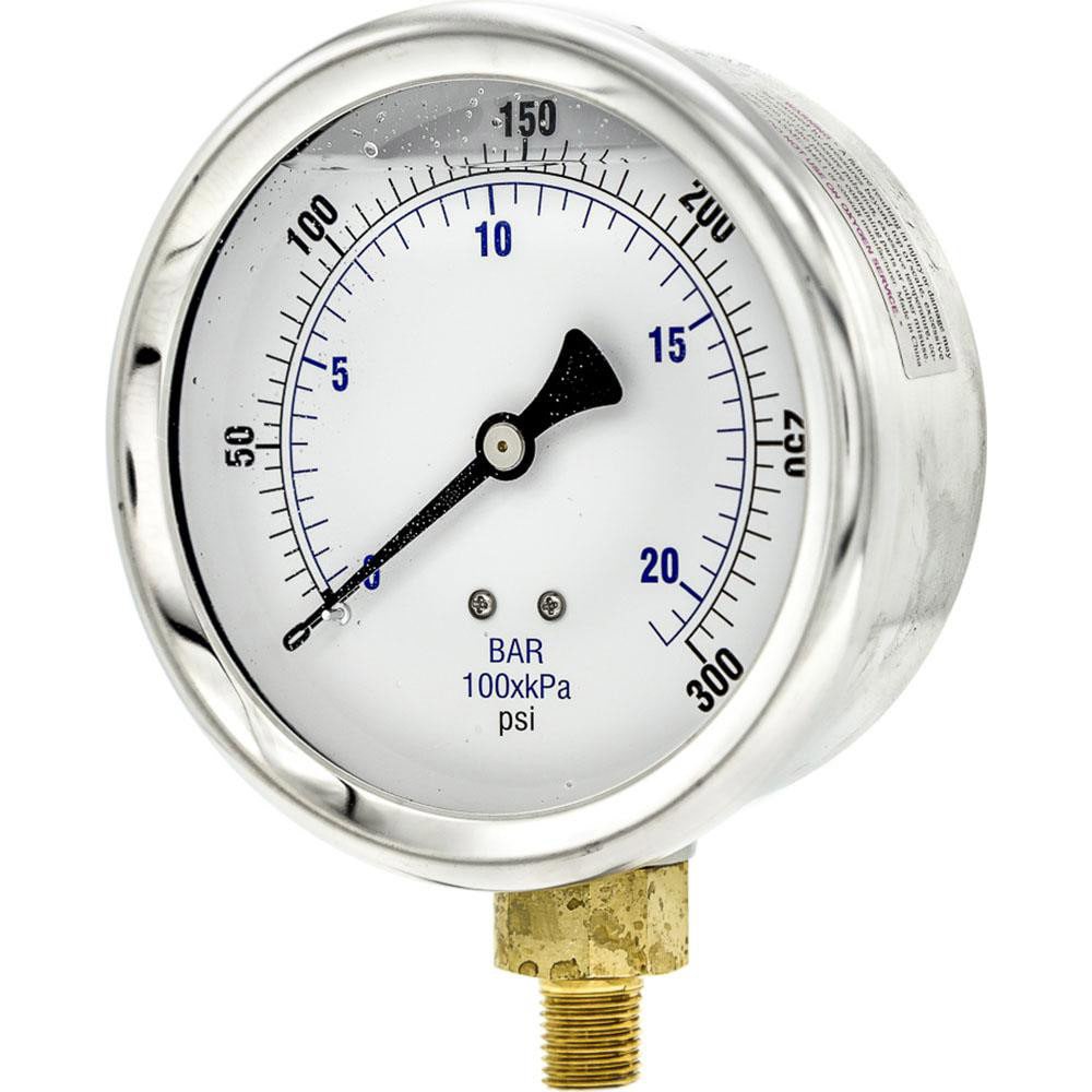 Pressure Gauges; Gauge Type: Industrial Pressure Gauges ; Scale Type: Dual ; Accuracy (%): 2-1-2% ; Dial Type: Analog ; Thread Type: 1/4