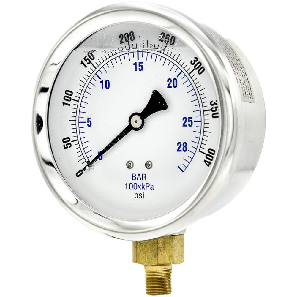 Pressure Gauges; Gauge Type: Industrial Pressure Gauges ; Scale Type: Dual ; Accuracy (%): 2-1-2% ; Dial Type: Analog ; Thread Type: 1/4