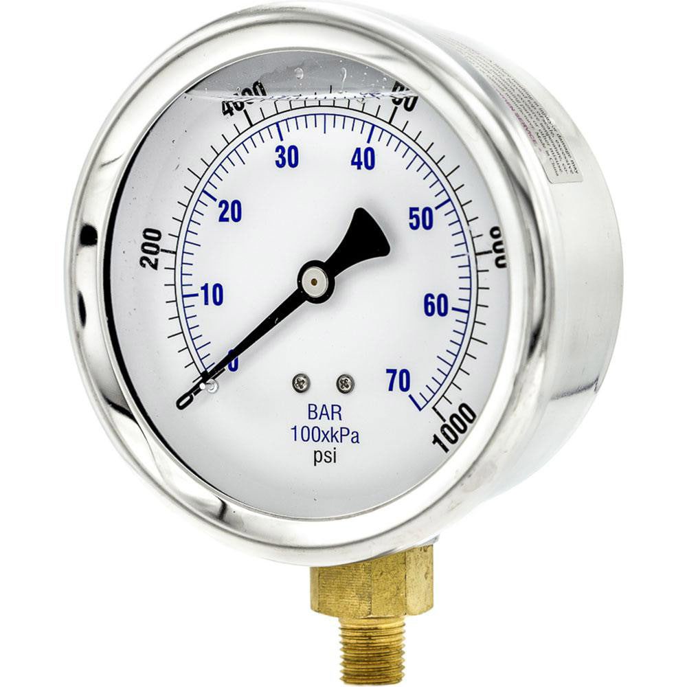 Pressure Gauges; Gauge Type: Industrial Pressure Gauges ; Scale Type: Dual ; Accuracy (%): 2-1-2% ; Dial Type: Analog ; Thread Type: 1/4