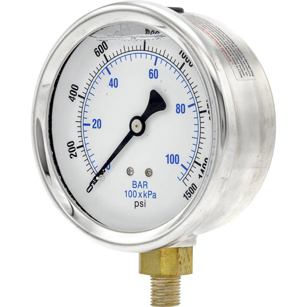Pressure Gauges; Gauge Type: Industrial Pressure Gauges ; Scale Type: Dual ; Accuracy (%): 2-1-2% ; Dial Type: Analog ; Thread Type: 1/4