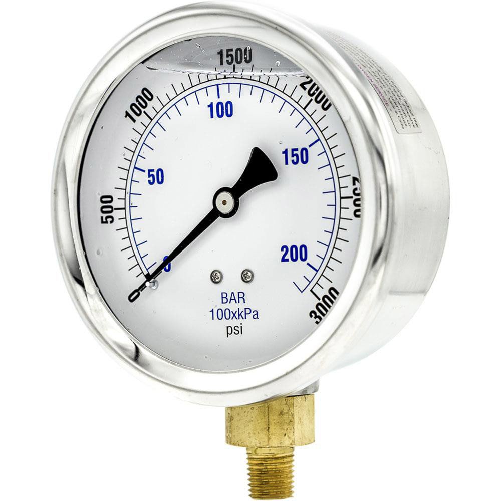 Pressure Gauges; Gauge Type: Industrial Pressure Gauges ; Scale Type: Dual ; Accuracy (%): 2-1-2% ; Dial Type: Analog ; Thread Type: 1/4
