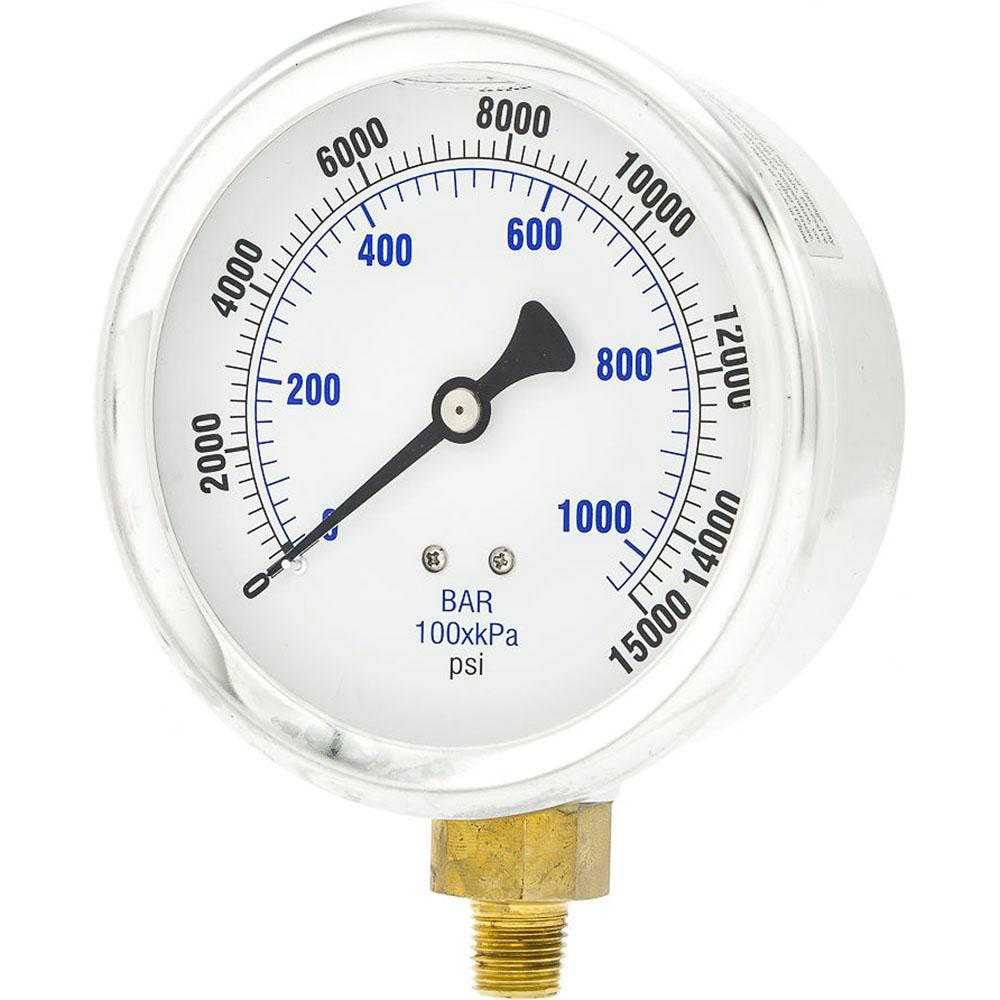 Pressure Gauges; Gauge Type: Industrial Pressure Gauges ; Scale Type: Dual ; Accuracy (%): 2-1-2% ; Dial Type: Analog ; Thread Type: 1/4