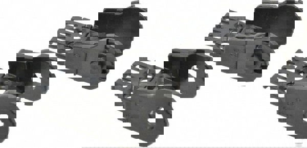 1.61 Inch Outside Width x 1.38 Inch Outside Height, Cable and Hose Carrier Plastic Open Mounting Bracket Set