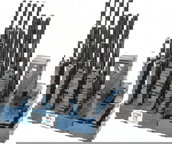 Fixture Clamp Step Block & Clamp Set: 50 Pc, 5/8-11 Stud Thread, 11/16