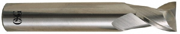 Square End Mill: 11/32'' Dia, 1/2'' LOC, 3/8'' Shank Dia, 2-1/2'' OAL, 2 Flutes, Solid Carbide