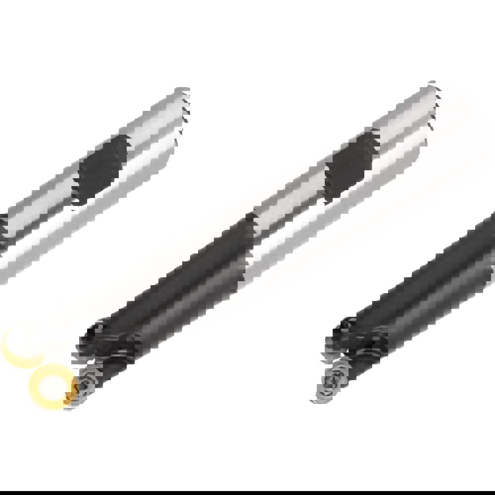 Indexable Copy End Mills; Minimum Cutting Diameter (mm): 8.00 ; Maximum Cutting Diameter (mm): 16.00 ; Maximum Depth of Cut (mm): 4.00 ; Toolholder Style: M100 ; Shank Type: Weldon Flat ; Shank Diameter: 0.9843