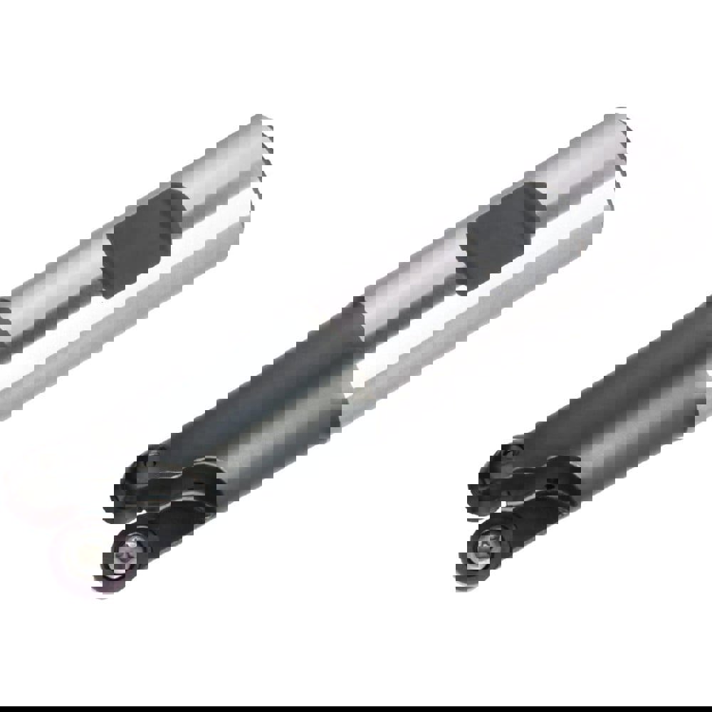 Indexable Copy End Mills; Minimum Cutting Diameter (mm): 10.00 ; Maximum Cutting Diameter (mm): 20.00 ; Maximum Depth of Cut (mm): 5.00 ; Toolholder Style: M100 ; Shank Type: Weldon Flat ; Shank Diameter: 0.7874