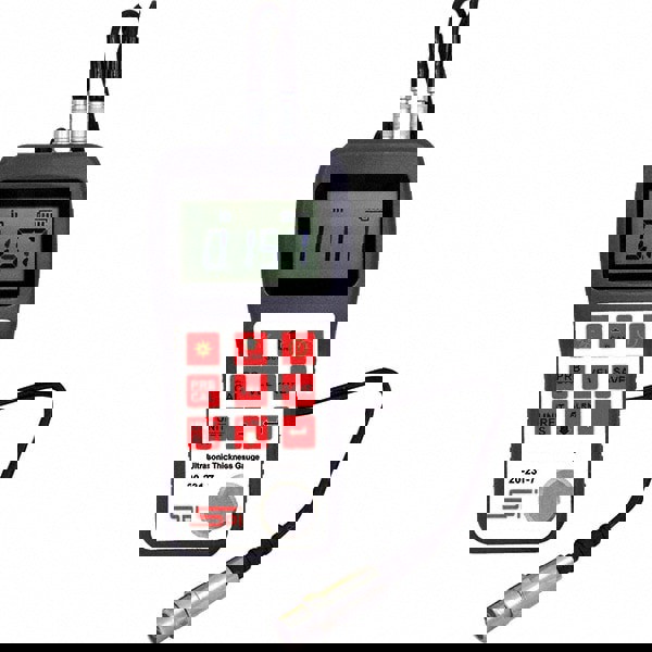 Electronic Thickness Gages; Accuracy: 0.0015 in ; Features: Through Coating ; Anvil Face Material: Steel