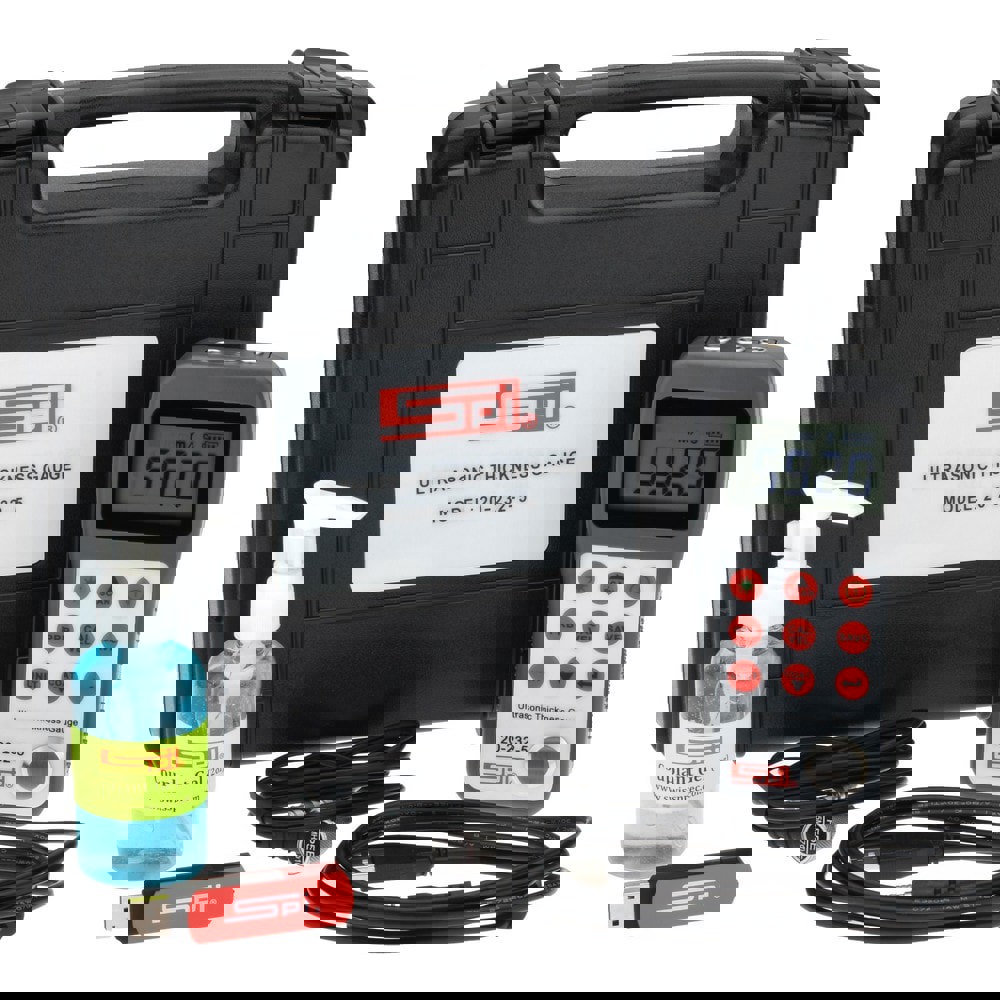 Electronic Thickness Gages; Accuracy: 0.0015 in ; Features: Through Coating ; Anvil Face Material: Steel