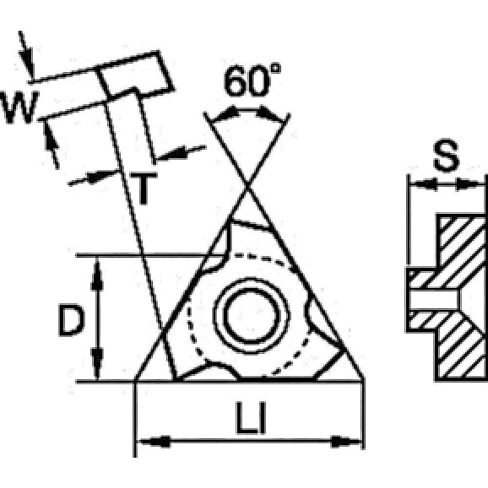 Milling Insert: TCAX1103ZZ21, THM, Carbide