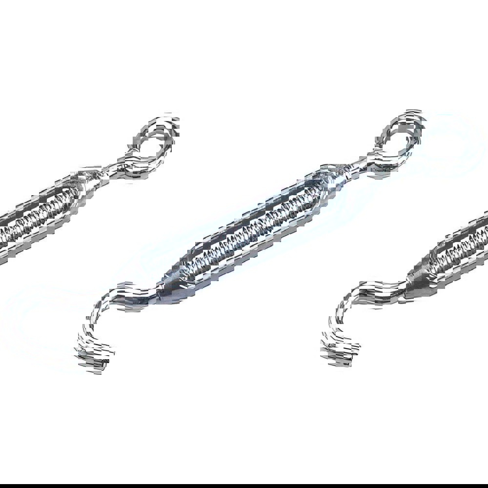 Turnbuckles; Turnbuckle Type: Hook & Eye ; Working Load Limit: 192 lb ; Thread Size: 3/8 in ; Turn-up: 10.5in ; Closed Length: 7.61in ; Material: Steel