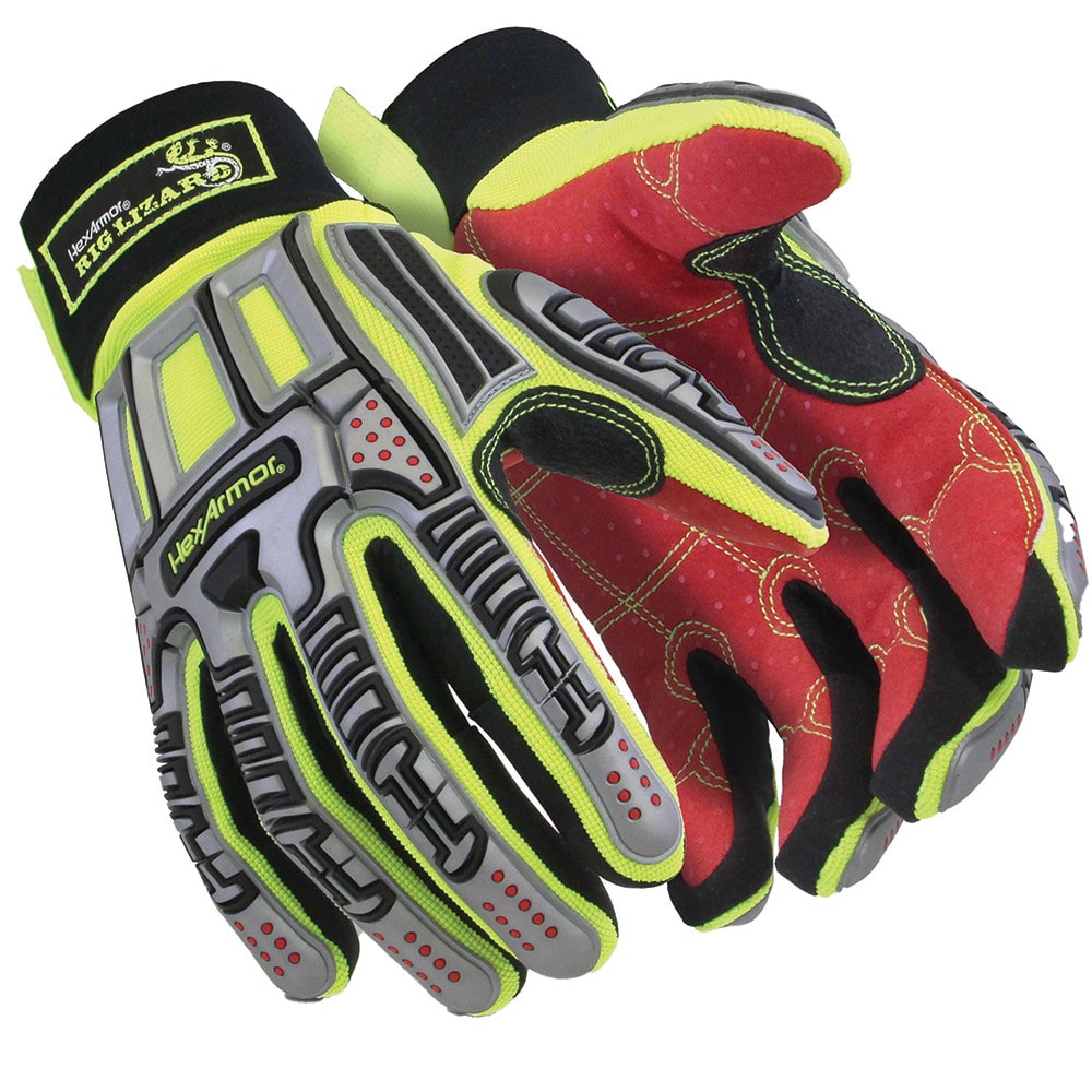 Cut & Puncture-Resistant & Impact-Resistant Gloves: Size 3X-Large, ANSI Puncture 4, Aramid Lined, Leather