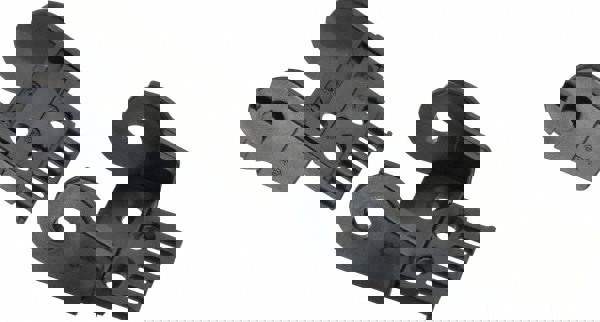 2.13 Inch Outside Width x 1.38 Inch Outside Height, Cable and Hose Carrier Plastic Open Mounting Bracket Set