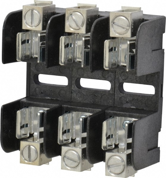 3 Pole, 250 VAC/VDC, 30 Amp, Screw Mount Fuse Block