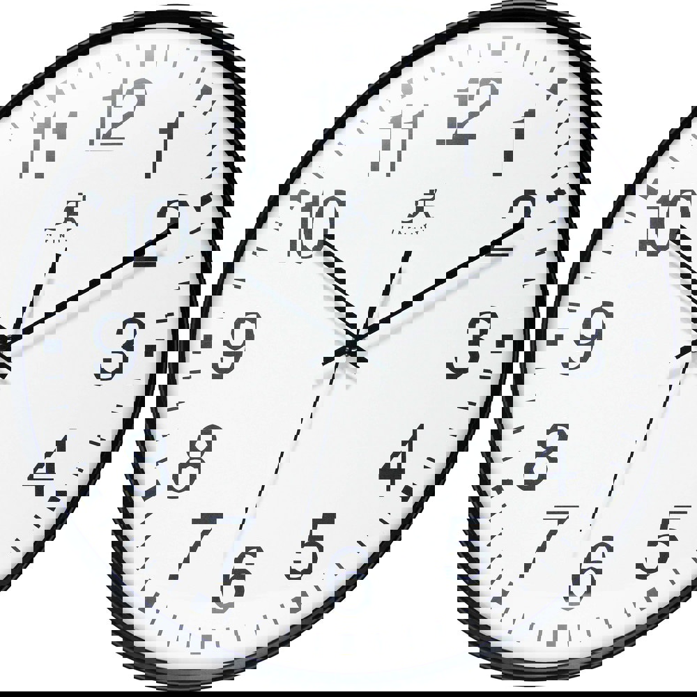 Office Wall Clocks; Clock Type: Dial ; Display Type: Analog ; Power Source: Battery ; Clock Movement Control: Quartz ; Face Diameter: 14.1250 (Decimal Inch); Face Color: White