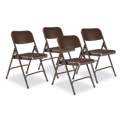Folding Chairs; Material: Steel ; Seat Color: Brown ; UNSPSC Code: 56101542