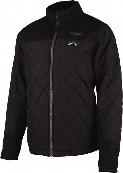 Heated Jacket: Size Small, Polyester, Zipper Closure
