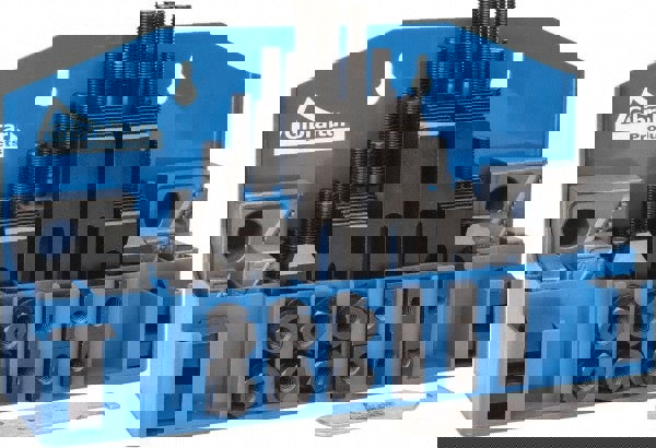 Fixture Clamp Step Block & Clamp Set: 52 Pc, 1/2-13 Stud Thread, 5/8