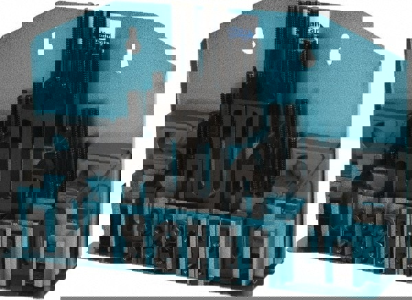 Fixture Clamp Step Block & Clamp Set: 52 Pc, 3/8-16 Stud Thread, 1/2