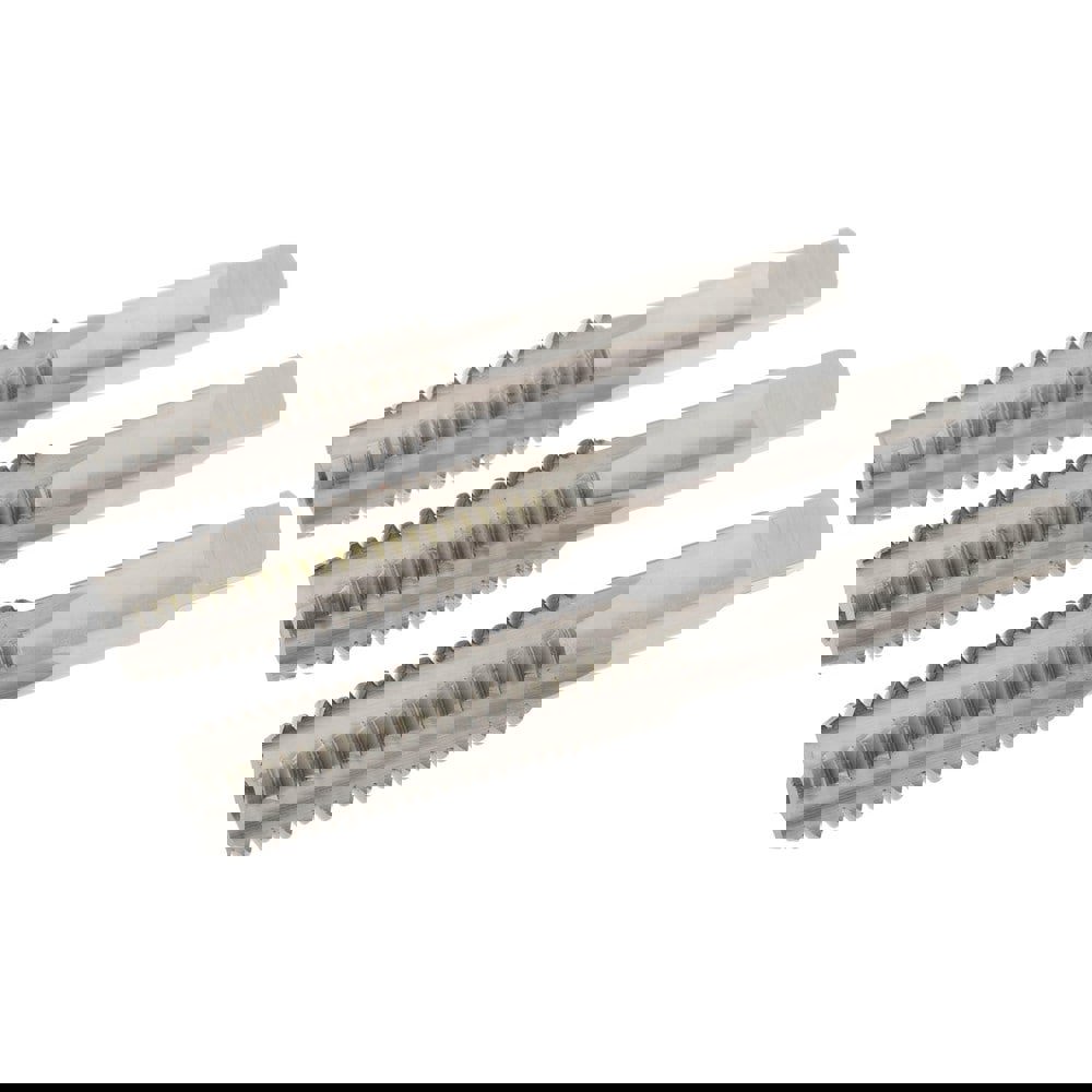 Tap Set: M12 x 1.75, 4 Flute, Bottoming Plug & Taper, High Speed Steel, Bright Finish